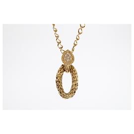 Boucheron-Boucheron 18K Yellow Gold Diamond Serpent Boheme Necklace-Gold hardware