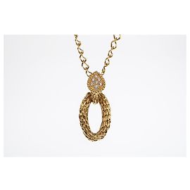 Collar Boucheron Serpent Boheme de oro amarillo de 18 quilates con diamantes. Gold hardware