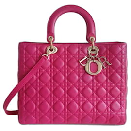 Dior-Damenhandtasche Lady Dior in Rosa-Pink