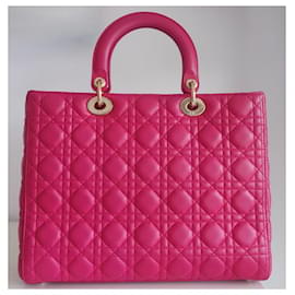 Dior-Damenhandtasche Lady Dior in Rosa-Pink