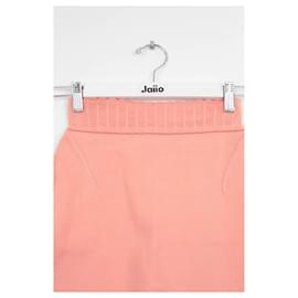 Alaïa-Cotton mini skirt-Pink