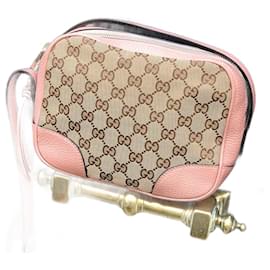 Gucci-GUCCI  Handbags T.  cloth-Pink