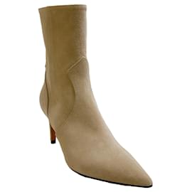 Iro Light Beige Suede Booties Beige