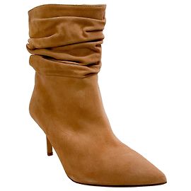 L'Agence Beige Suede Florine Slouch Booties Beige