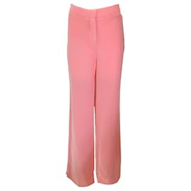Autre Marque-Stella McCartney – Gerade geschnittene Hose aus rosa Samt-Pink