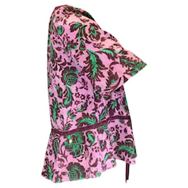 Autre Marque-Muveil Rosa / verde / Blusa com estampa de carimbo Borgonha-Multicor