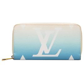 Louis Vuitton-Portafoglio Zippy blu con monogramma Louis Vuitton Giant By The Pool-Blu