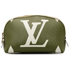 Louis Vuitton-Green Louis Vuitton Monogram Giant Cosmetic Pouch-Green