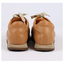Hermès-HERMES Quick Leather Sneakers 38 Ladies' Brown-Brown