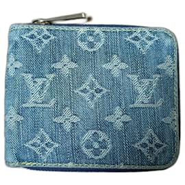 Louis Vuitton-portafoglio in denim vintage-Blu chiaro