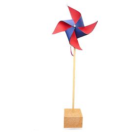 Hermès Petit H Windmill Blue Leather Decoration Blue