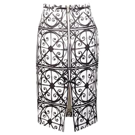 Autre Marque-Black And White Print Midi Skirt-Multiple colors,Other