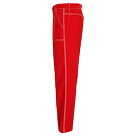 Chloé-Pantaloni Chloe Boot Cut in poliestere rosso-Rosso