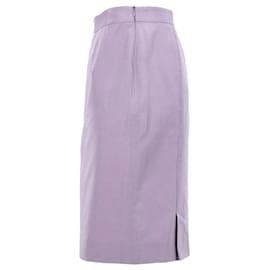 Red Valentino-Red Valentino Pencil Skirt in Purple Acetate-Purple