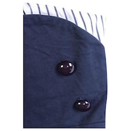 Autre Marque-Buttons Embellished Jumpsuits-Blue,Navy blue