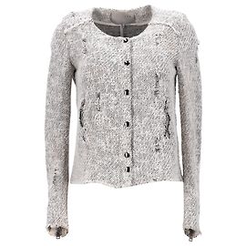 Veste IRO en détresse en coton gris Gris