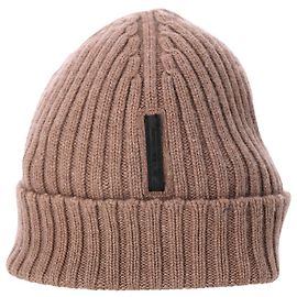 Prada Gorro Canelado em Lã Marrom Marrom