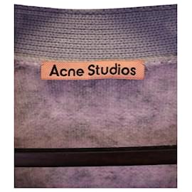 Acne-Acne Studios Cardigan abotoado em lã roxa-Roxo