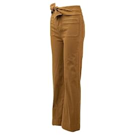 Autre Marque-pantalones de cintura alta-Metálico,Bronce