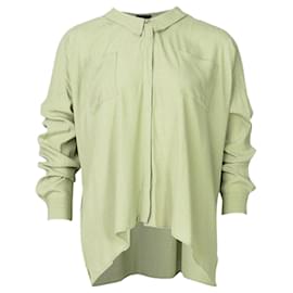 Autre Marque-Camicia stampata verde pastello-Verde