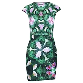 Autre Marque-Green Print Short Sleeve Dress-Other