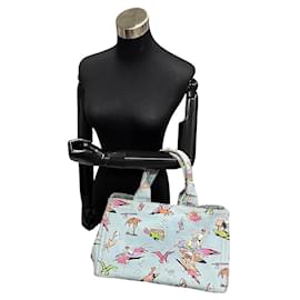 Prada-Prada Canapa Stampata Handbag Canvas Handbag in Good condition-Other