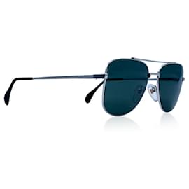 Autre Marque-Bausch & Lomb Vintage 70s Aviator White Gold Mod. 519 Sunglasses-Silvery