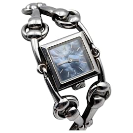 Gucci-Modelo de acero inoxidable Signoria 116.5 reloj de pulsera horsebit-Plata