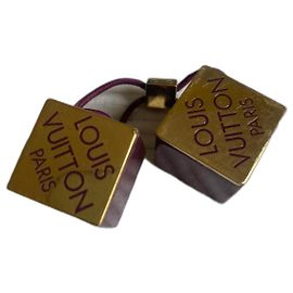 Chouchou Louis Vuitton Logo Cubes Violet Doré Violet Bijouterie dorée