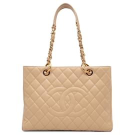 Chanel-Chanel Brown Caviar Grand Shopping Tote-Brown,Other