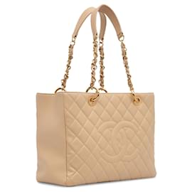Chanel-Chanel Brown Caviar Grand Shopping Tote-Brown,Other