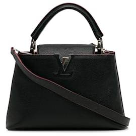 Louis Vuitton-Louis Vuitton Black Taurillon Capucines BB-Black