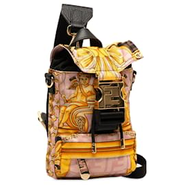 Versace-Versace Pink x Versace Mini Fendiness Convertible Backpack-Pink,Multiple colors