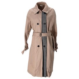 Tommy Hilfiger Gabardina a rayas a cuadros para mujer en algodón verde caqui Verde Caqui