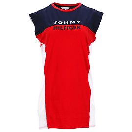 Tommy Hilfiger Vestido estilo camiseta con bloques de color para mujer en algodón multicolor Multicolor
