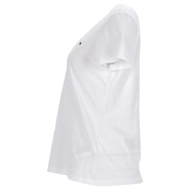 Tommy Hilfiger-Camiseta Heritage con cuello redondo para mujer-Blanco