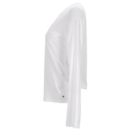 Tommy Hilfiger-Top in maglia vestibilità regolare da donna Tommy Hilfiger in Lyocell ecru-Bianco,Crudo