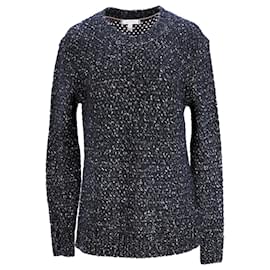 Tommy Hilfiger-Womens Woven Knitted Jumper-Navy blue