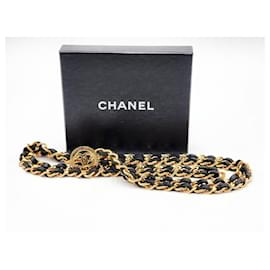 Chanel-Chanel Coco Gold Doppelgliederkette Gürtel-Gold hardware