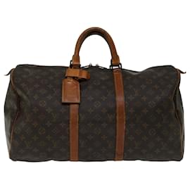 Louis Vuitton-Louis Vuitton-Monogramm Keepall 50 Boston Bag M.41426 LV Auth 52682-Monogramm