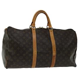 Louis Vuitton-Louis Vuitton-Monogramm Keepall 50 Boston Bag M.41426 LV Auth 55214-Monogramm