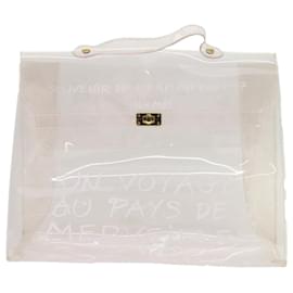 Hermès-HERMES Vinyl Kelly Hand Bag Vinyl Clear Auth 67334-Other