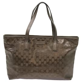 Gucci-GUCCI GG Implementierung Tote Bag Bronze 211137 Auth ep3493-Bronze