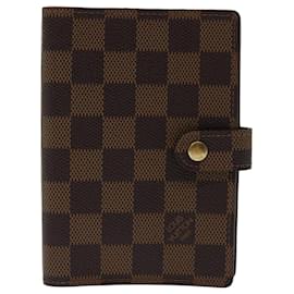 Louis Vuitton-LOUIS VUITTON Damier Ebene Agenda PM Day Planner Cover R20700 LV Auth 67508-Otro