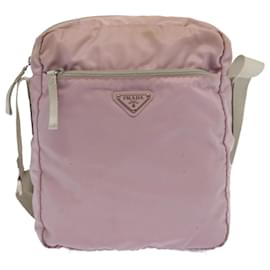 Prada-PRADA Shoulder Bag Nylon Pink Auth 67417-Pink