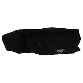 Prada-PRADA Waist bag Nylon Black Auth yk10859-Black