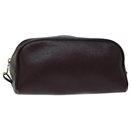 Louis Vuitton-Bolso de mano LOUIS VUITTON Taiga Trousse Toilette Acajou M30226 LV Auth yk10790-Castaño