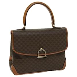 Céline-CELINE Macadam Canvas Hand Bag PVC Brown Auth 67015-Brown