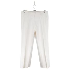 Prada-Pantalon en coton-Blanc