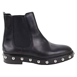 Red Valentino-Leather boots-Black